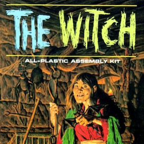 <b>Ye Olde Witch</b>™ logo from the “long box” (1965) version of the CBD Oralixer. Painted by James Bama.