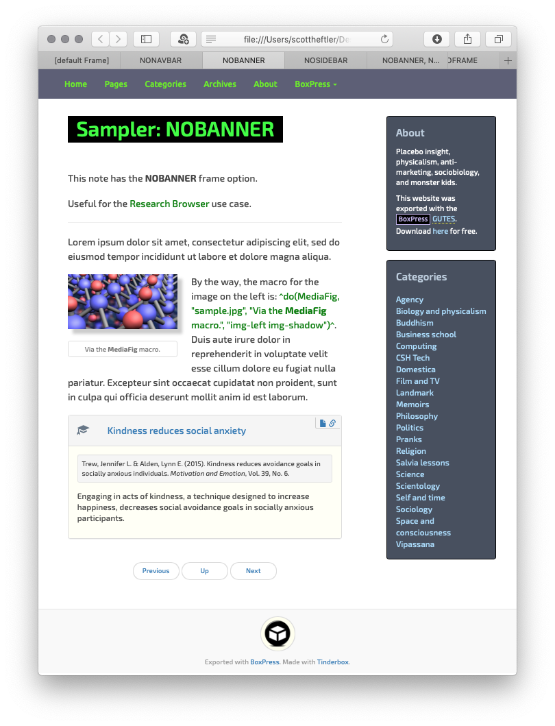 Export with $blogFrameOpt set to NOBANNER. Export with $blogFrameOpt set to NOBANNER.
